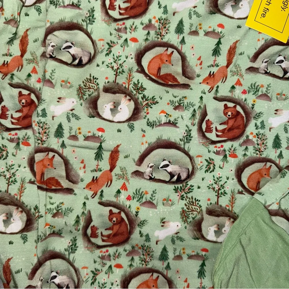 Kind thing kids 2 piece PJ set burrow animals modal blend NWT‎